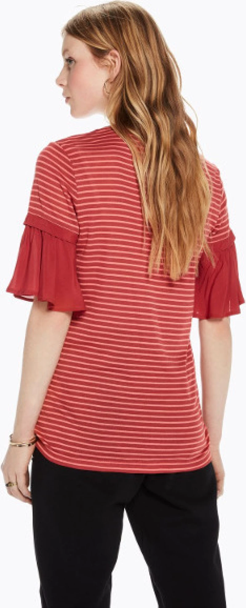 Scotch & Soda Ruffle Sleeve T-Shirt