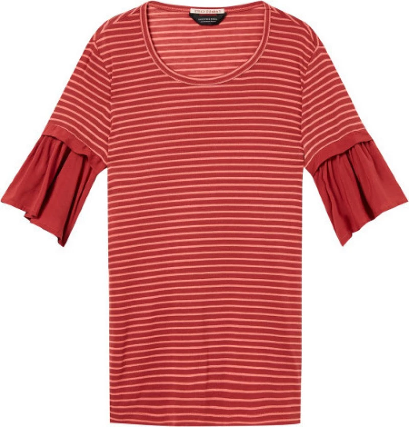 Scotch & Soda Ruffle Sleeve T-Shirt