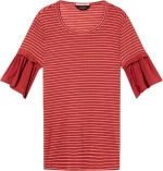 Scotch & Soda Ruffle Sleeve T-Shirt