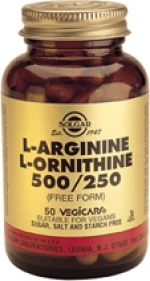 Solgar L-Arginine L-Ornithine 500/250mg 50 φυτικές κάψουλες