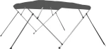 vidaXL Τέντα Σκάφους με 4 Αψίδες 243x196x137cm Γκρι