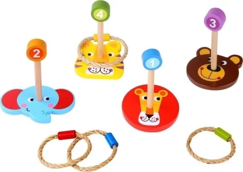 Tooky Toys Ξύλινοι Κρίκοι Ζωάκια