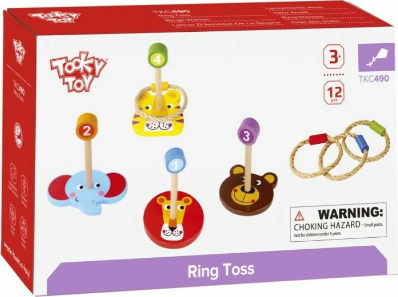 Tooky Toys Ξύλινοι Κρίκοι Ζωάκια