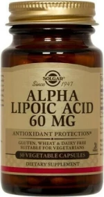 Solgar Alpha Lipoic Acid 60mg 30 φυτικές κάψουλες