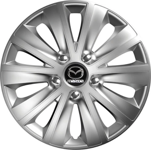 Versaco Σετ Τάσια Αυτοκινήτου Rapide NC με Σήμα Mazda 4τμχ 15" Ασημί