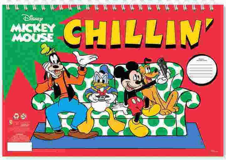 Μπλοκ Ζωγραφικής 23x33 Mickey Chillin' 40Φ.