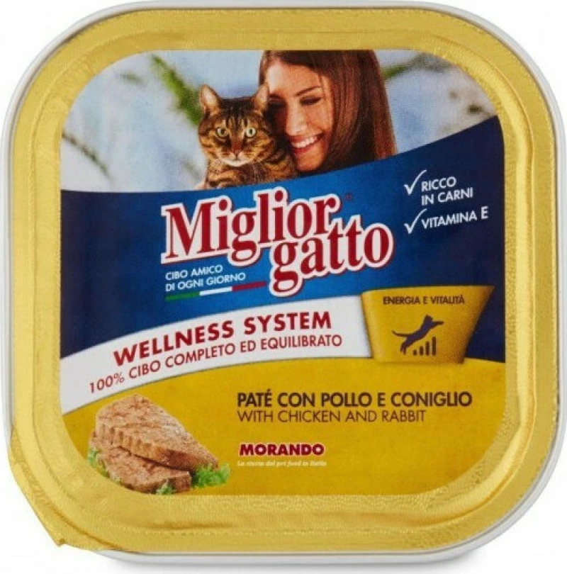 Morando Miglior Gatto Wellness System Κοτόπουλο / Κουνέλι 100gr