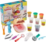 Hasbro Play-Doh Πλαστελίνη - Παιχνίδι Gold Drill 'n Fill Dentist για 3+ Ετών, 8τμχ