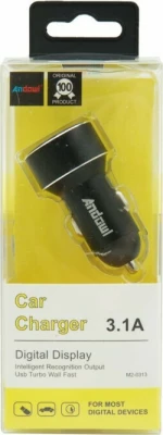 Car Charger Andowl M2-0313 2Xusb 3.1A Με Οθόνη Lcd Voltmeter