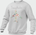 Travelholic Παιδικό Φούτερ - WHITE