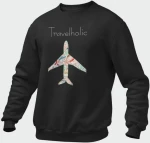 Travelholic Παιδικό Φούτερ - BLACK