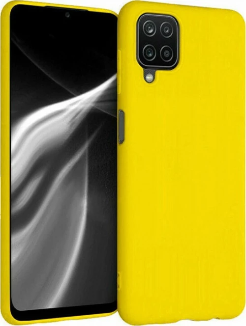 Θήκη σιλικόνης TPU Ultra Slim 0.3mm soft mat για Samsung Galaxy A12 - Κίτρινο
