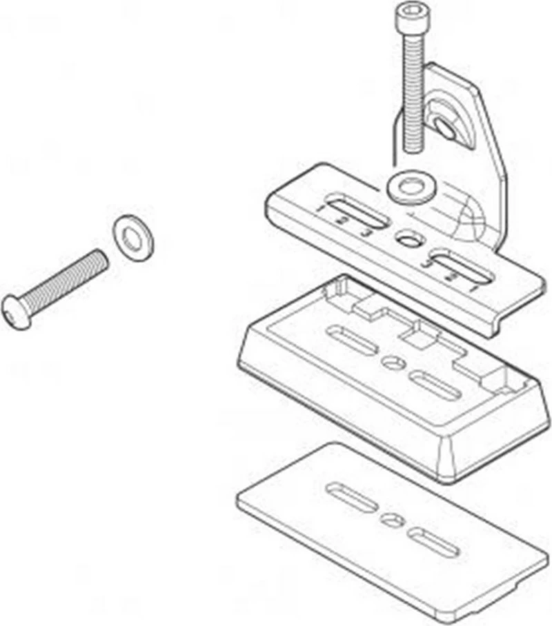Menabo FIX509FP Kit Άκρα-Πόδια Fix Point για Μπάρες Tema/Tema Alu 4τμχ