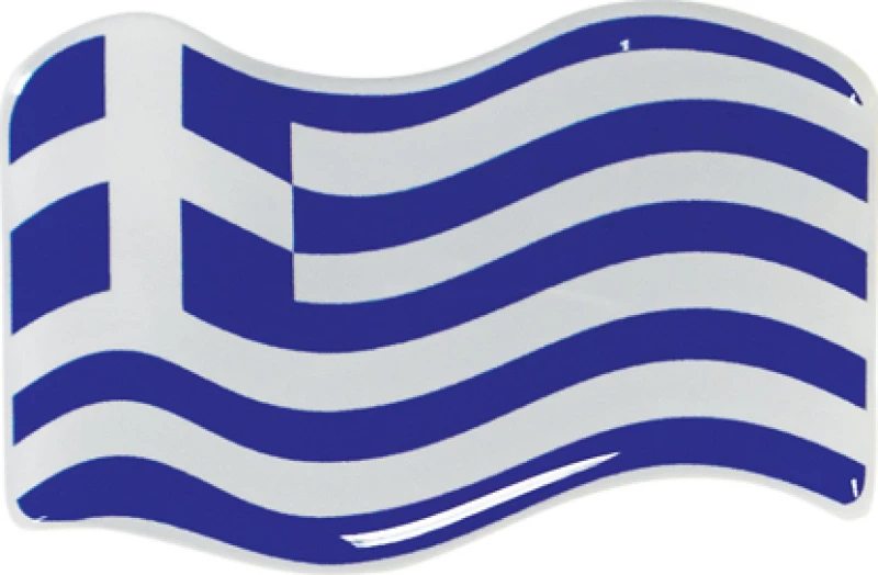 Auto Gs Ελληνική Αυτοκόλλητη Σημαία Αυτοκινήτου 7x4cm