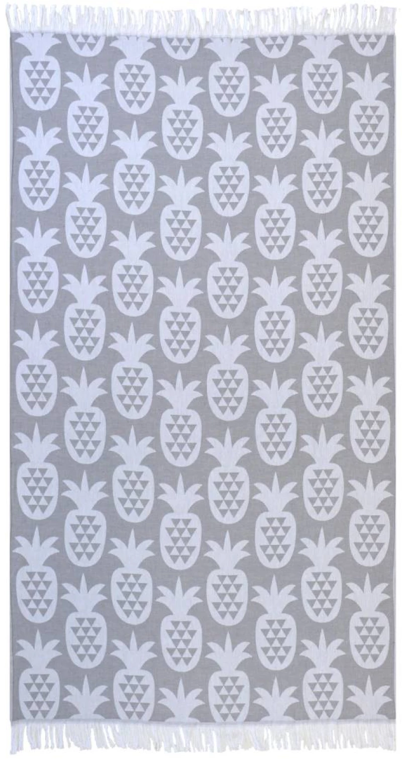 Pestemal Πετσέτα Θαλάσσης Ζακαρ Ανανάς 170x90cm Γκρι 25156