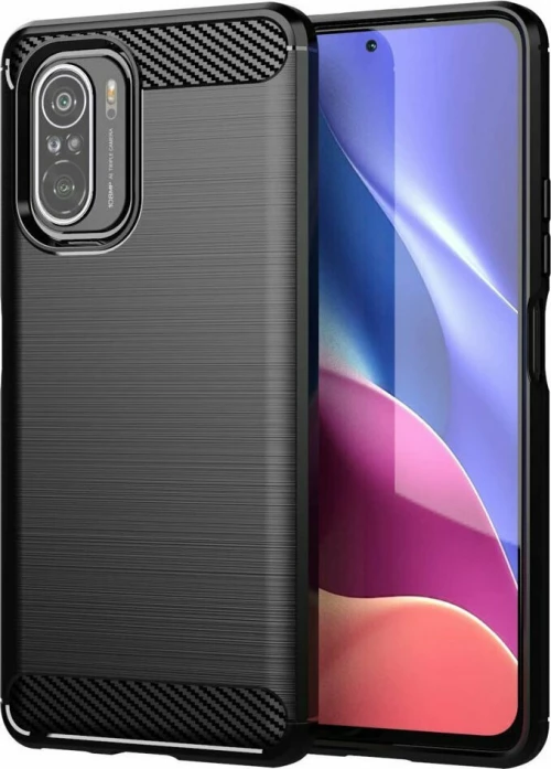 Carbon Back Cover Σιλικόνης Μαύρο (Poco F3 / Mi 11i)