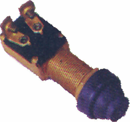 Lalizas Διακόπτης push button 12V, Διαμ. 16mm, L 32mm, από επιχρωμιωμένο μπρούντζο