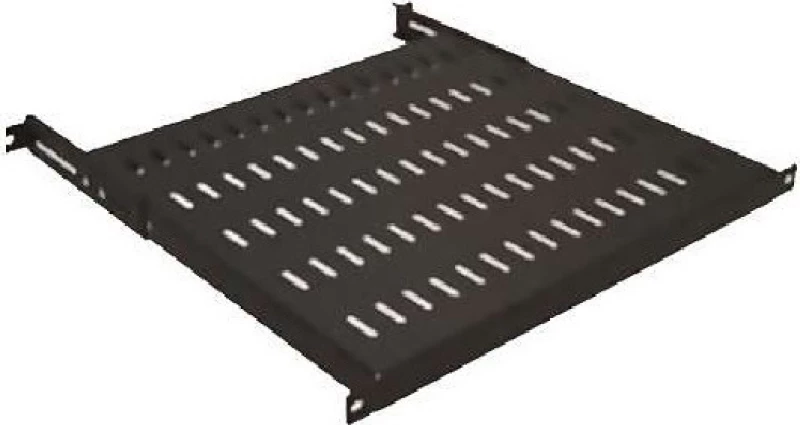 Mirsan Ράφι 1U για rack με βάθος 80cm 50Kgr Μαύρο
