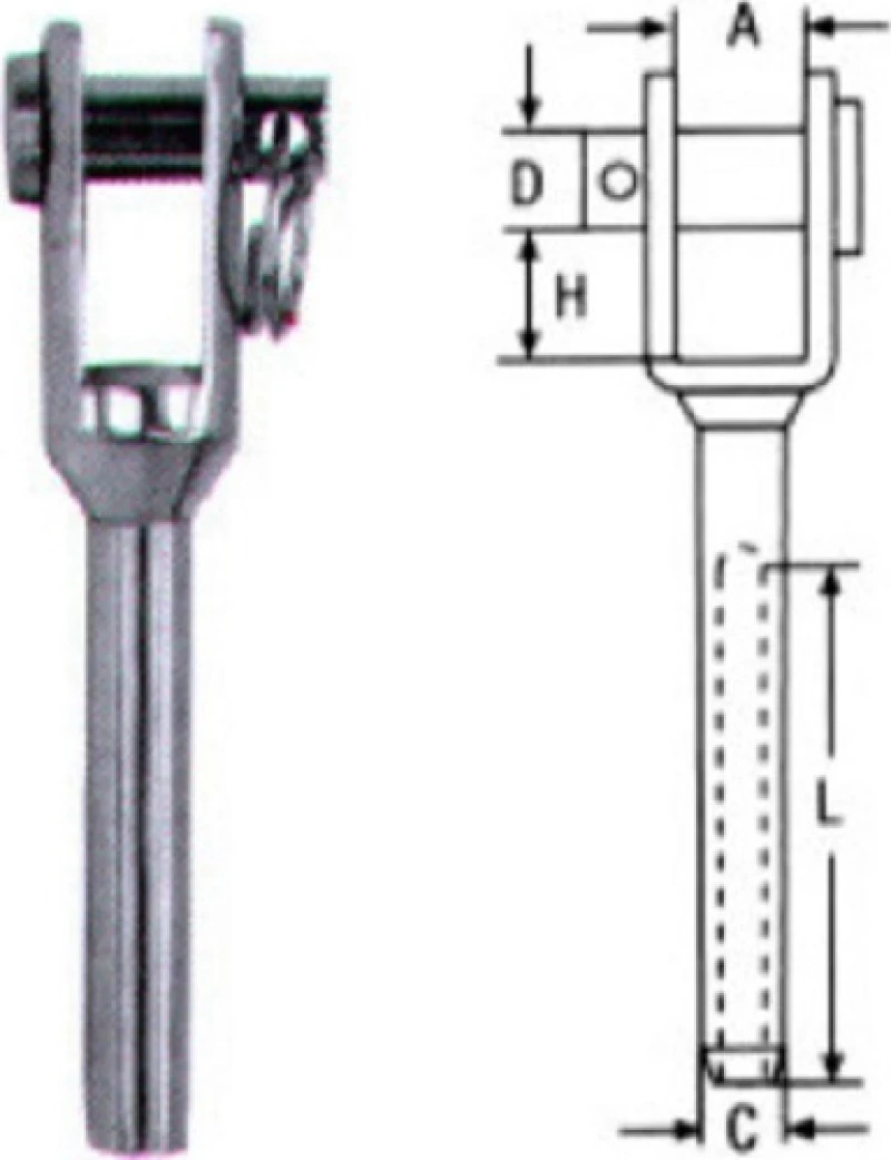 Ανοξείδωτο Άκρο Πρέσας M8316MT A4 3mm