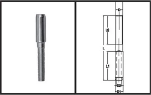 Ανοξείδωτο Άκρο Πρέσας M8445 A4 4mm