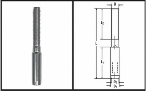 Ανοξείδωτο Άκρο Πρέσας M8447 A4 4mm