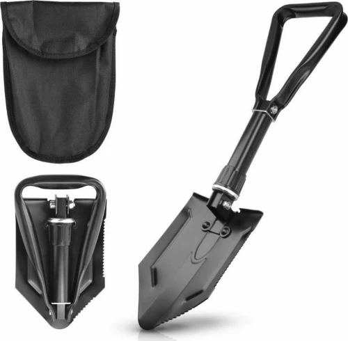 Navaris Metal Folding Shovel with Hoe (46855.2.01) Πτυσσόμενο Φτυάρι - Black