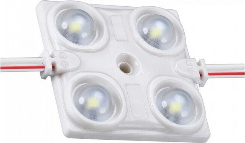 LED Module Αδιάβροχο IP65 Τετράγωνο με 4 SMD 2835 12v 2.4W Θερμό Λευκό 4562