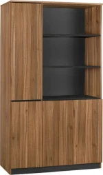 Ντουλάπα Γραφείου Supreme 120x40x200cm Honey Oak / Γκρι