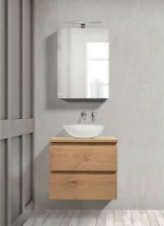 Mabo Single 060 Πάγκος με Νιπτήρα & Καθρέπτη 60x60x60cm 406