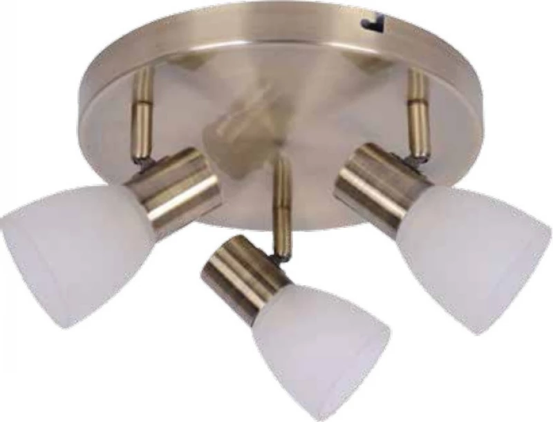 Inlight 9064-3 Τριπλό Σποτ με Ντουί E14 σε Μπρούτζινο Χρώμα Οξυντέ
