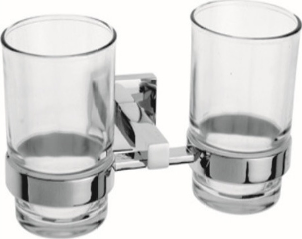 Karag Lito 33068 Ποτηροθήκη Επιτοίχια Γυάλινη Ασημί