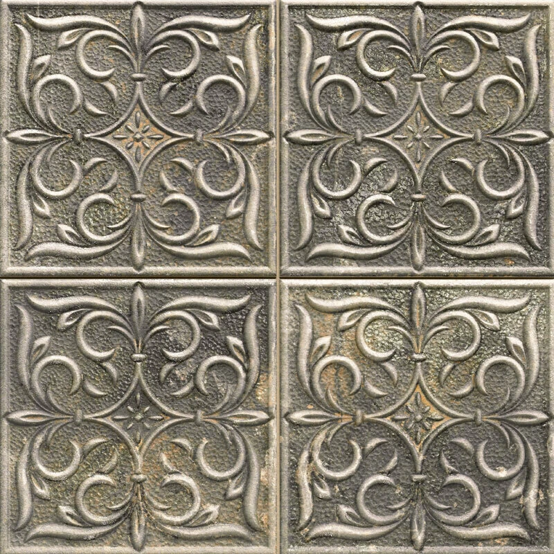 Karag Antigua Lis Black 33x33cm Τοίχου Κουζίνας / Μπάνιου