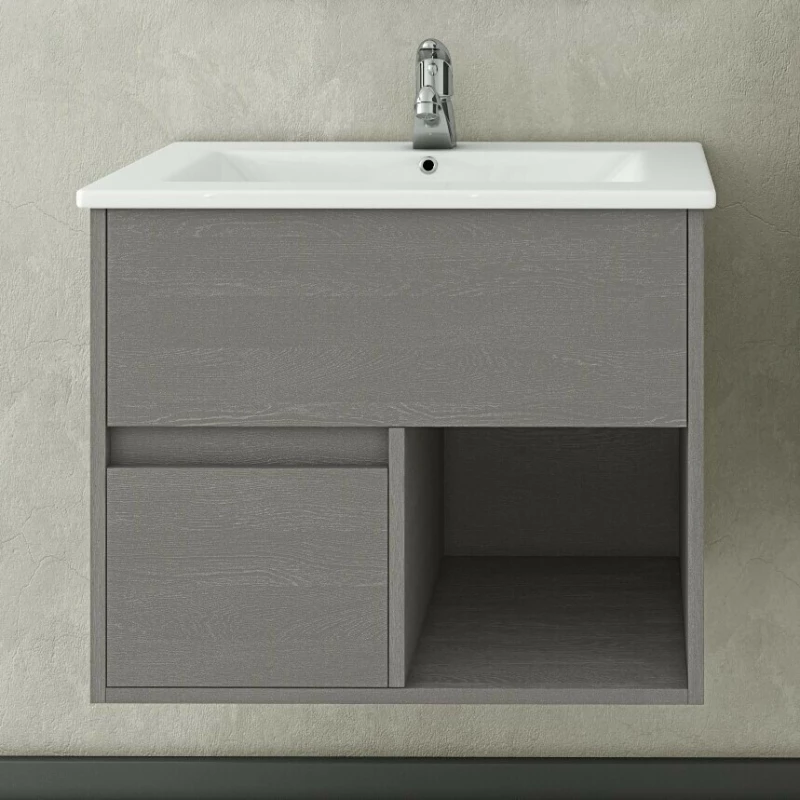 Drop Sorrento 65 Πάγκος με Νιπτήρα 62x43.5x50cm Cement