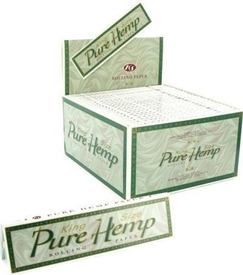 Pure Hemp Χαρτάκια Organic Hemp King Size 33 φύλλα 50τμχ