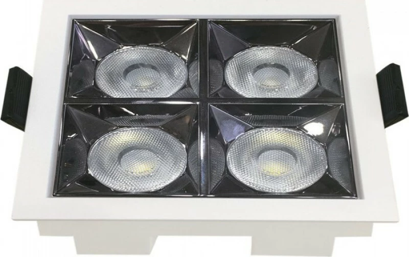 V-TAC LED Μεταλλικό Σποτ Χωνευτό Samsung SMD 16W 4000K 9.3x9.3cm Λευκό