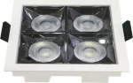 V-TAC LED Μεταλλικό Σποτ Χωνευτό Samsung SMD 16W 2700K 9.3x9.3cm Λευκό