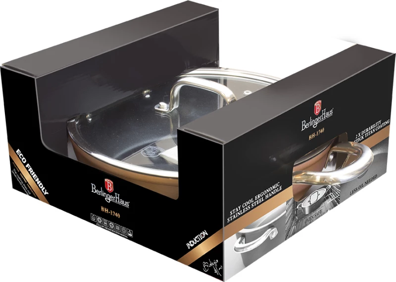 Berlinger Haus Bronze Titan Collection Ρηχή Κατσαρόλα από Αλουμίνιο 3.8lt / 28cm