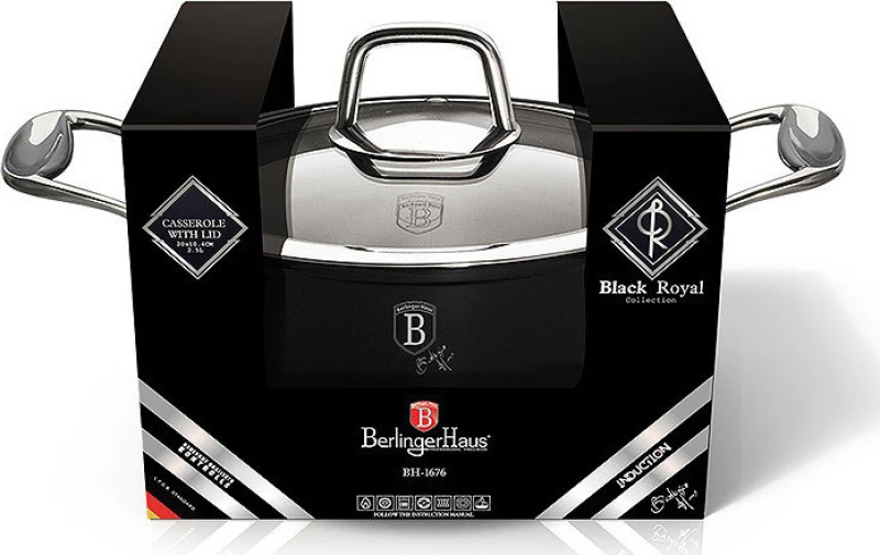 Berlinger Haus Black Royal Collection Βαθιά Κατσαρόλα από Αλουμίνιο 4.1lt / 24cm