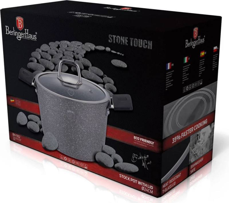 Berlinger Haus Stone Touch Line Κατσαρόλα Μαρμίτα από Αλουμίνιο 6lt / 24cm