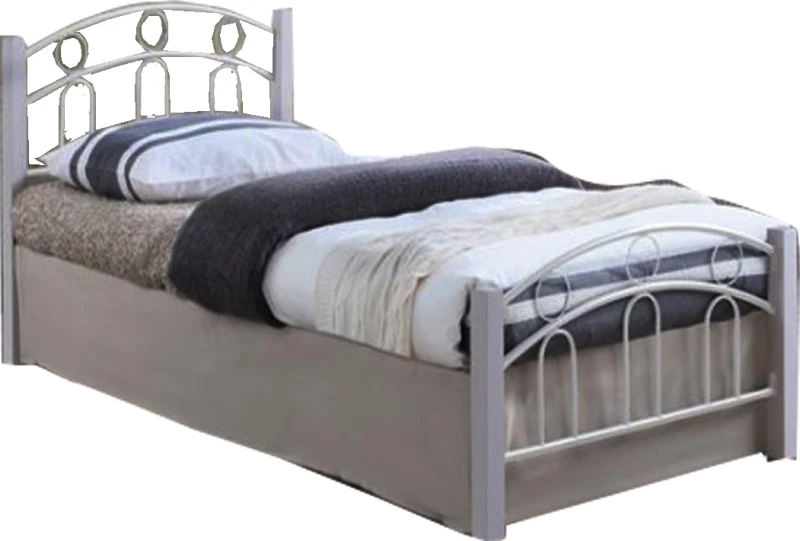 Norton Κρεβάτι Μονό Μεταλλικό / Με Τάβλες 90x190cm