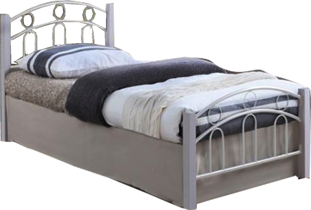 Norton Κρεβάτι Μονό Μεταλλικό / Με Τάβλες 90x190cm