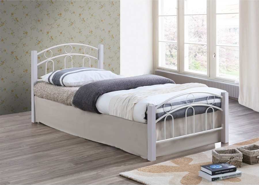 Norton Κρεβάτι Μονό Μεταλλικό / Με Τάβλες 90x190cm
