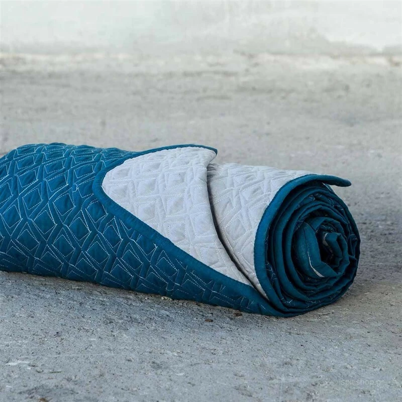 Nima Κουβερλί Υπέρδιπλο 220x240 Rombo Aegean Blue/Silver Gray