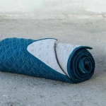 Nima Κουβερλί Υπέρδιπλο 220x240 Rombo Aegean Blue/Silver Gray