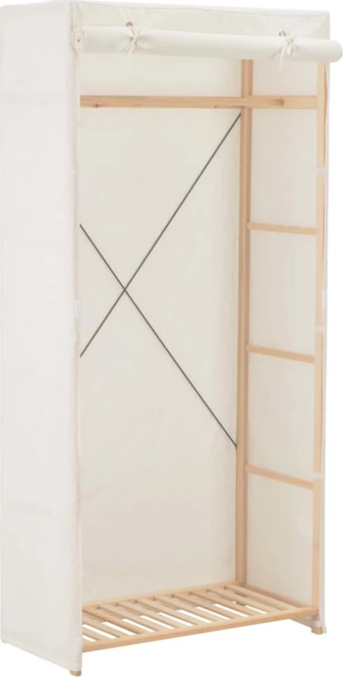 Υφασμάτινη Ντουλάπα σε Λευκό Χρώμα 79x40x170cm 248192