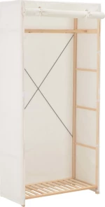 Υφασμάτινη Ντουλάπα σε Λευκό Χρώμα 79x40x170cm 248192