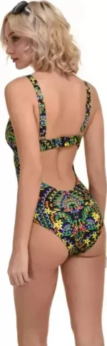 Μαγιό Γυναικείο Ολόσωμο, Boho, Χρώμα Μαύρο