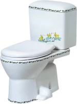 Huida Bebe Decor Παιδική Λεκάνη Δαπέδου με Καζανάκι Κάτω Σιφόνι