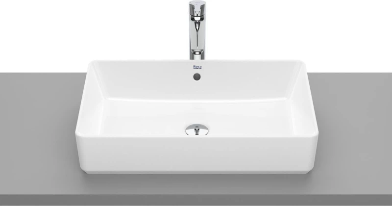 Roca Gap Square Επικαθήμενος Νιπτήρας Πορσελάνης 60x42cm Λευκός