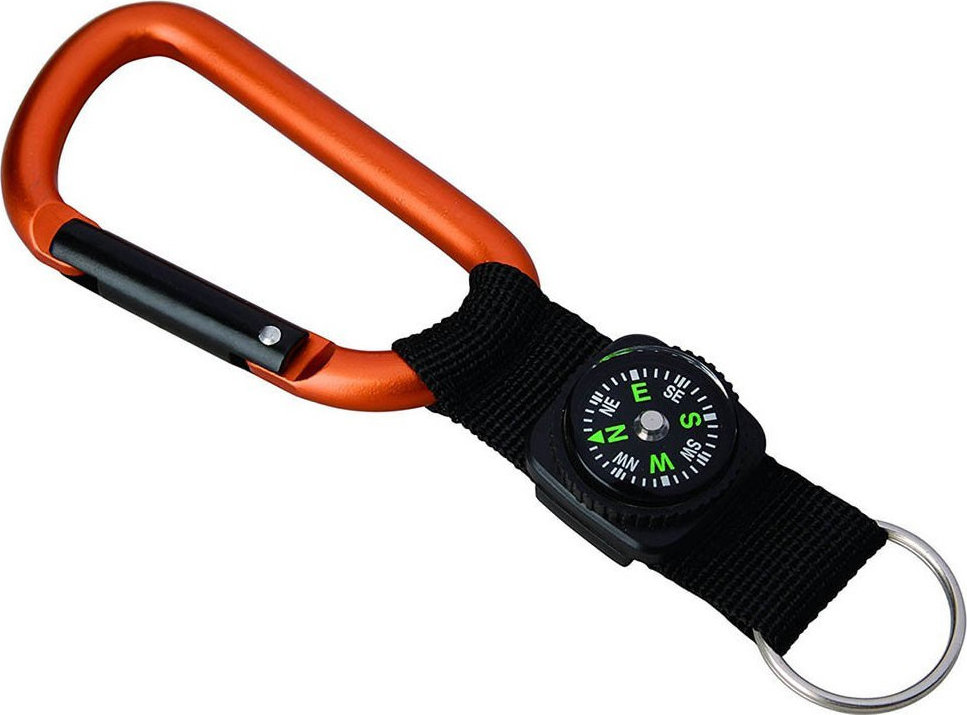 MUNKEES - CARABINER 8 MM WITH COMPASS STRAP